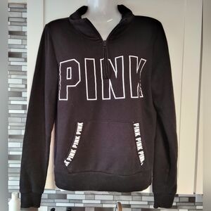 PINK Victoria secret front pocket 1/4 zip hoodie